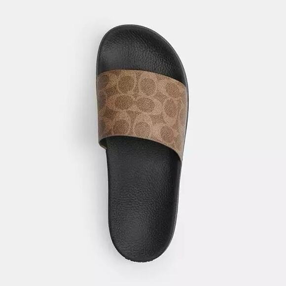 NEW Coach Women's Udele Signature Canvas Sport Slide Tan CY243 US 7 - Picture 7 of 8